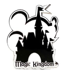 WDW Magic‎ Kingdom Trading Pin Cinderella's Castle Mickey Silhouette B&W PP17432